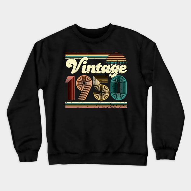 70th Birthday Gift 70 years Vintage 1950 Men Women Crewneck Sweatshirt by CheesyB